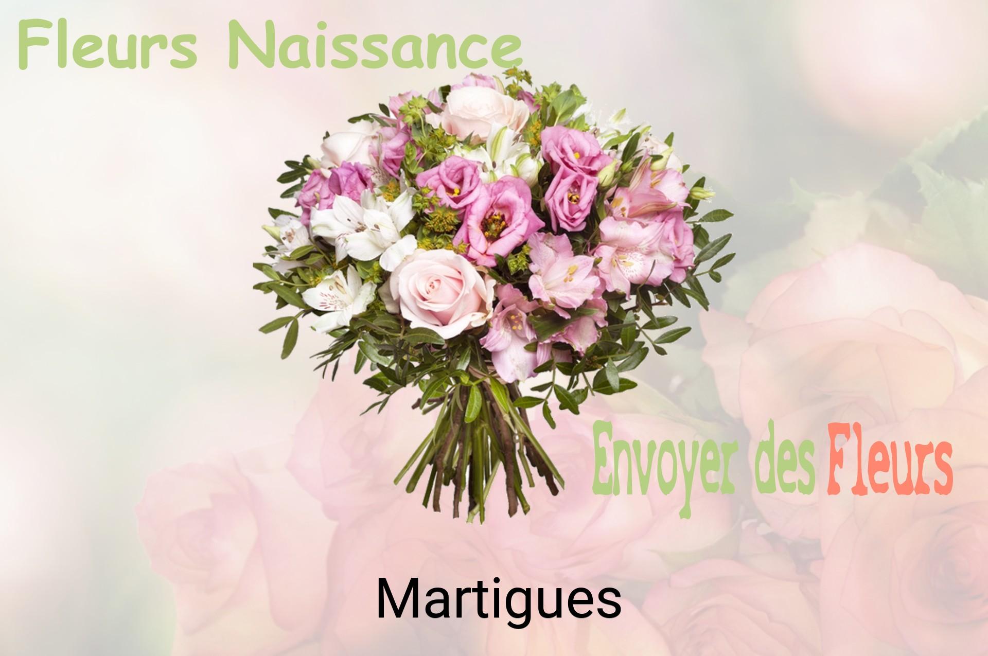Bouquet de fleurs de naissance livré à Martigues