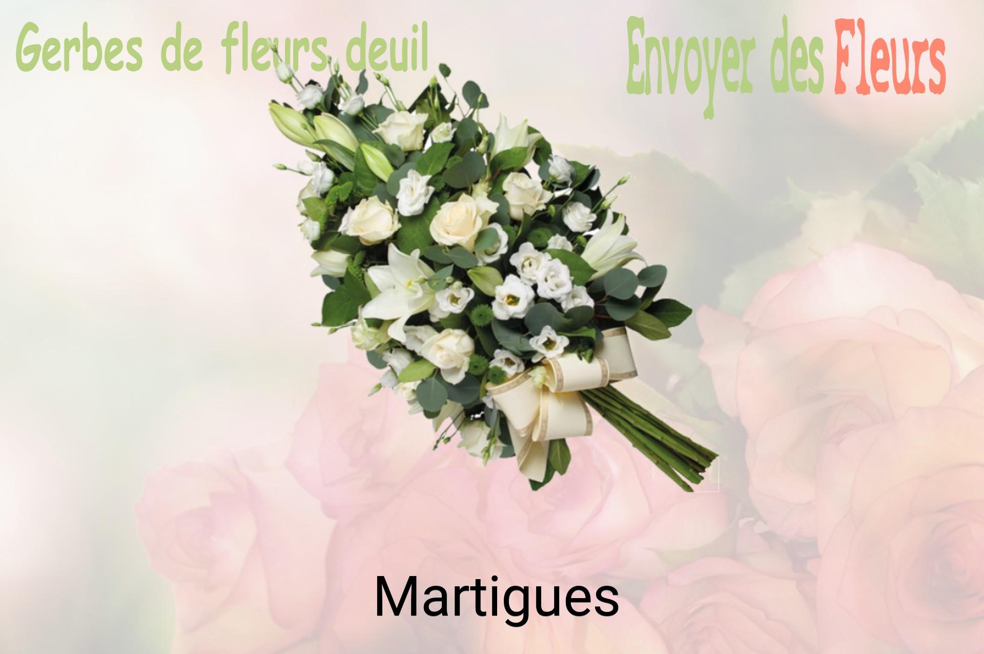 Gerbe de fleurs de deuil livrée à Martigues